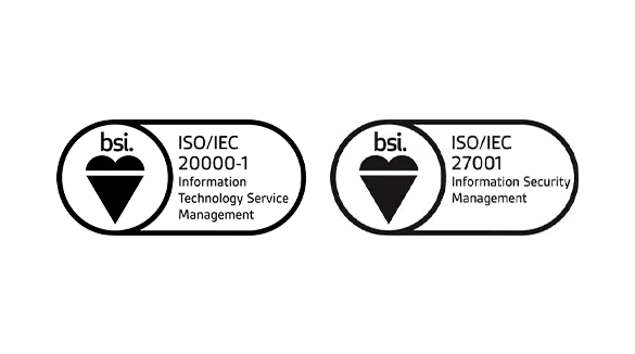 ISO 20000 and ISO 27001 certifications