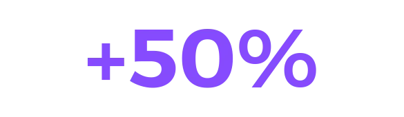 +50%
